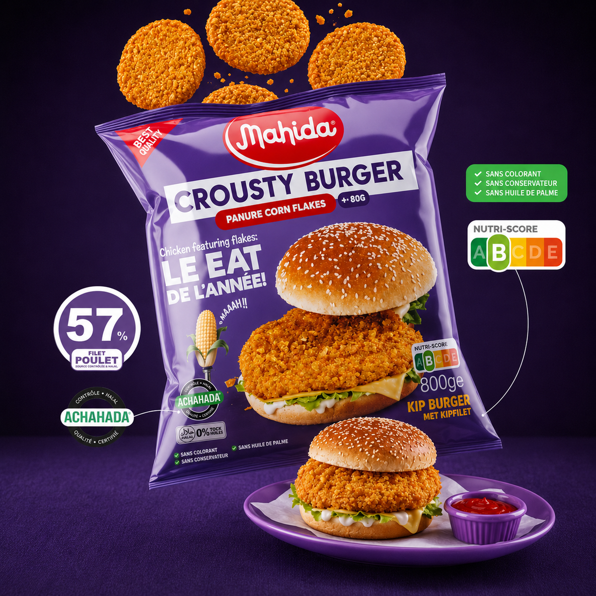 Mahida Food - Crousty Burger Corn Flakes 800g