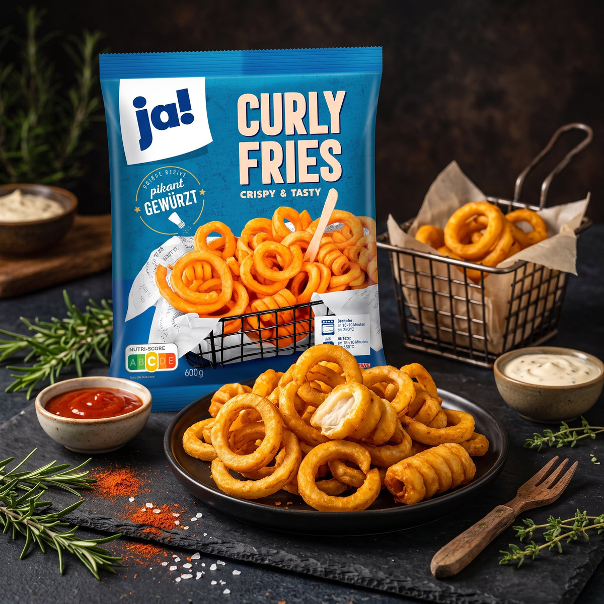 Ja! - Curly Fries 600g